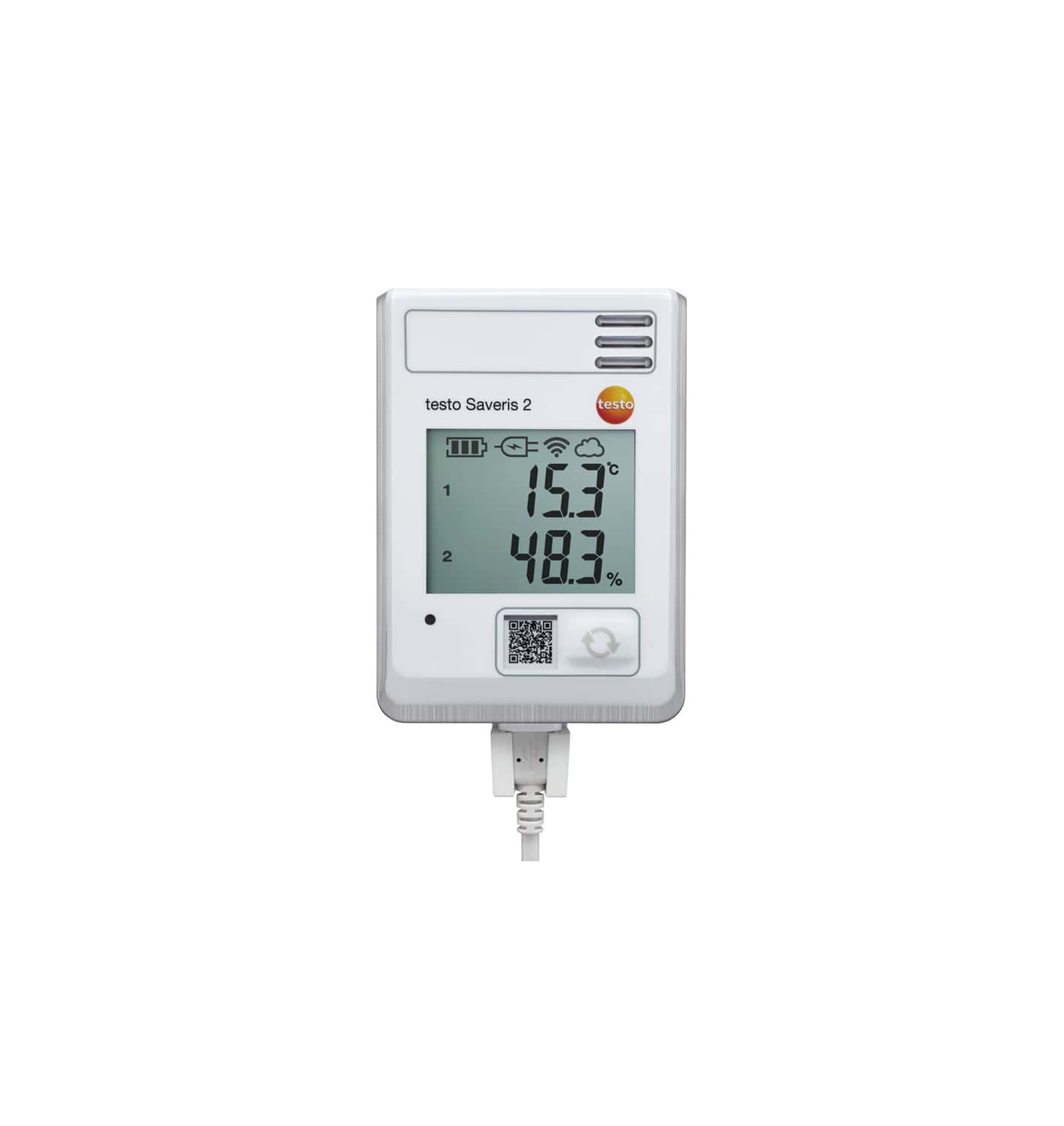 testo Saveris 2-H1 - WiFi data logger with display and integrated temperature and humidity probe